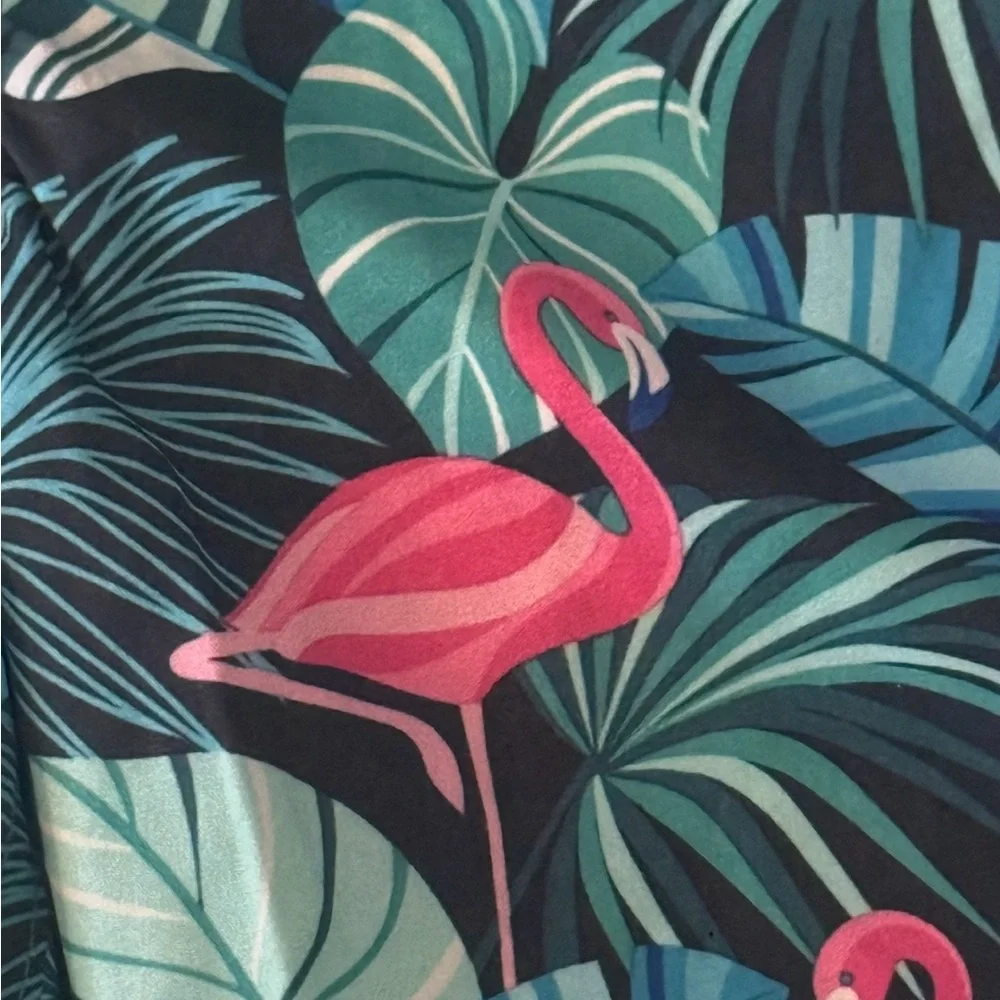 Members Mark Flamingo Tropical Floral Resort Lined Swim Trunks Mens size L NEW